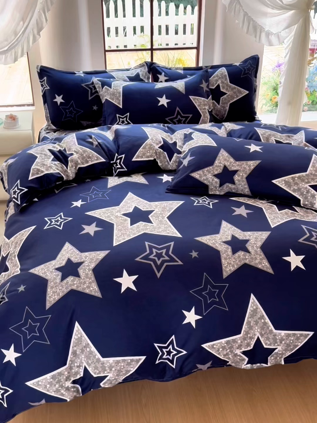 91家纺网 家纺一手货源 找家纺 亿佳人 芦荟棉三四件套，床单，被套，枕套化纤四件套 福星高照