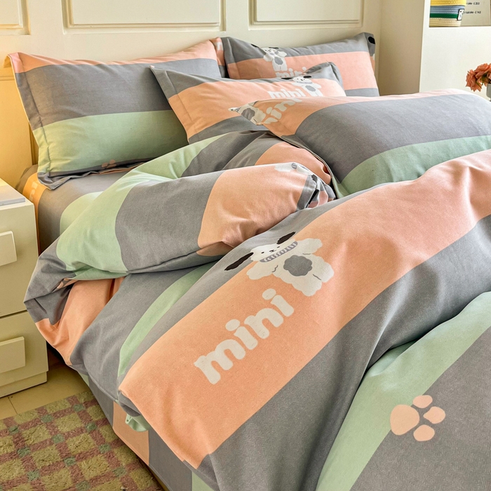 91家纺网 家纺一手货源 找家纺 （总）小叮当家纺仓储工厂店 2025新款（买家秀 不断货）A类全棉纯棉磨毛四件套