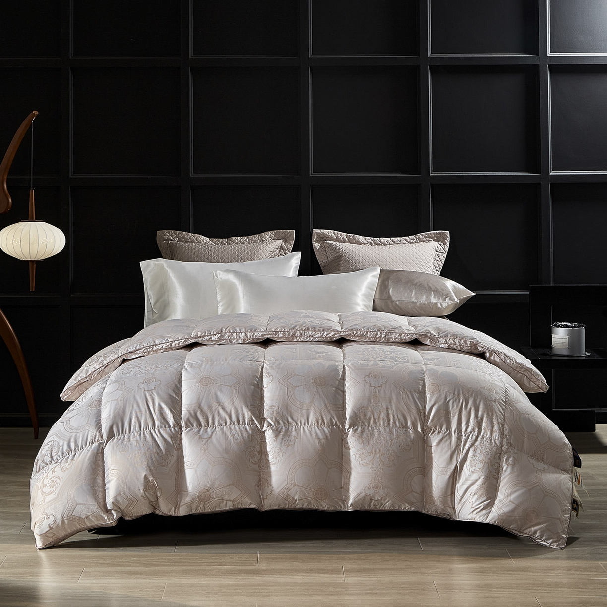 91家纺网 家纺一手货源 找家纺 （总）暖羽屋羽绒馆 2025新款400T95白鹅绒被芯 羽绒被双层加厚 静音鹅绒被芯 婚庆羽绒被子