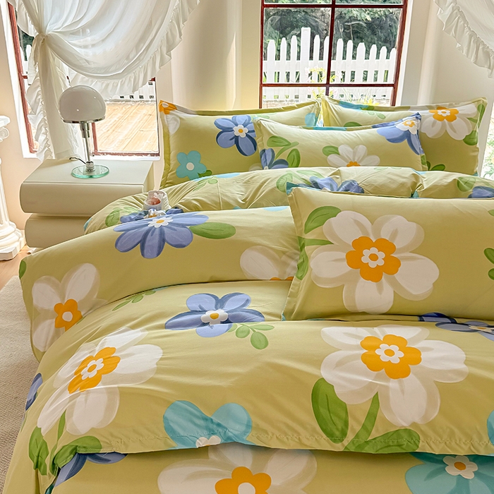 91家纺网 家纺一手货源 找家纺 亿佳人 芦荟棉三四件套，床单，被套，枕套化纤四件套 秘密花园