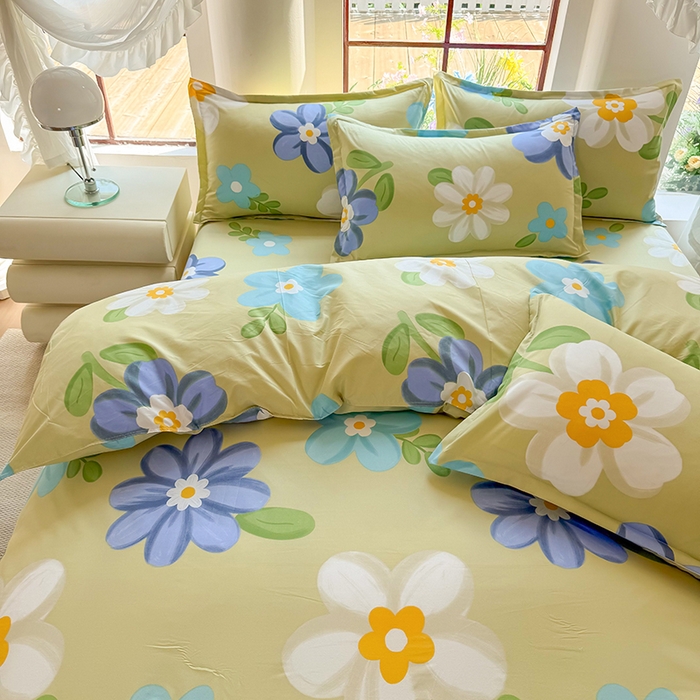 91家纺网 家纺一手货源 找家纺 亿佳人 芦荟棉三四件套，床单，被套，枕套化纤四件套 秘密花园