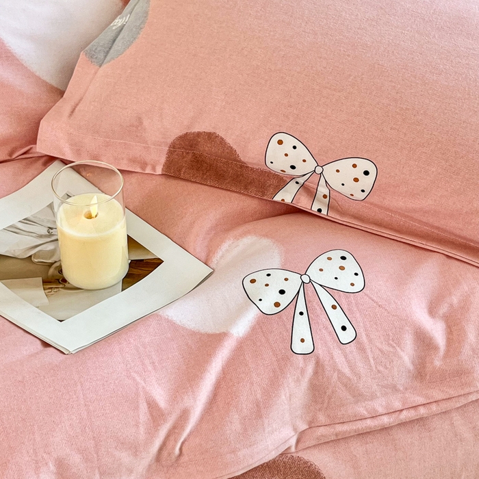 91家纺网 家纺一手货源 找家纺 小叮当家纺仓储工厂店 2025新款（买家秀 不断货）A类全棉纯棉磨毛四件套 爱心蝴蝶