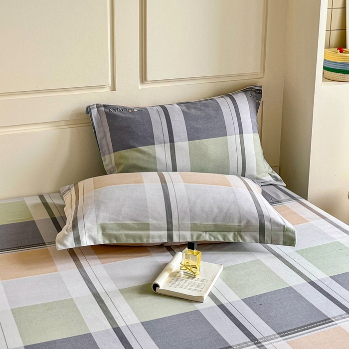 91家纺网 家纺一手货源 找家纺 小叮当家纺仓储工厂店 2025新款（买家秀 不断货）A类全棉纯棉磨毛四件套 彩虹格