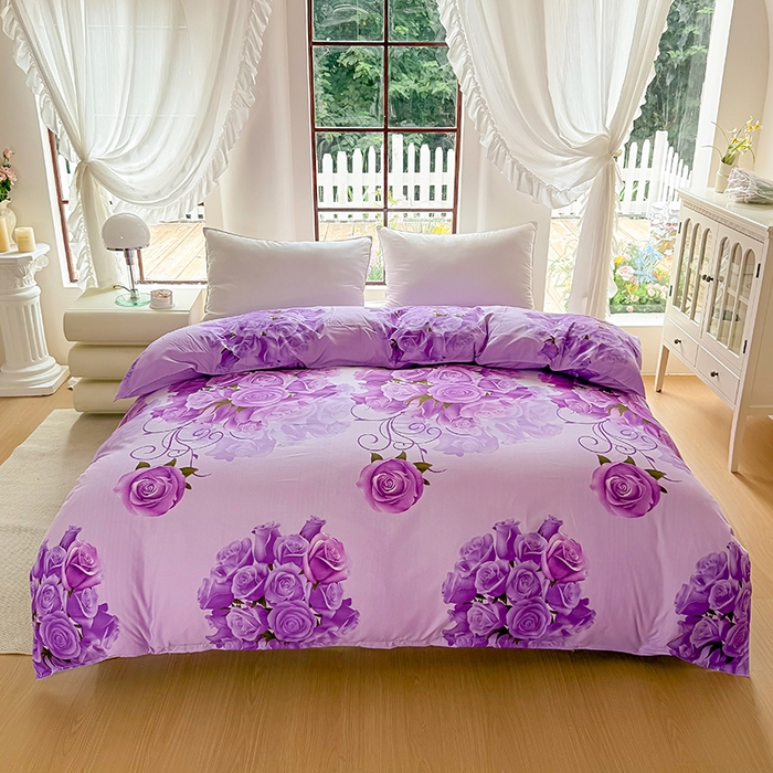 91家纺网 家纺一手货源 找家纺 亿佳人 芦荟棉被套，被罩化纤被套 紫气东来