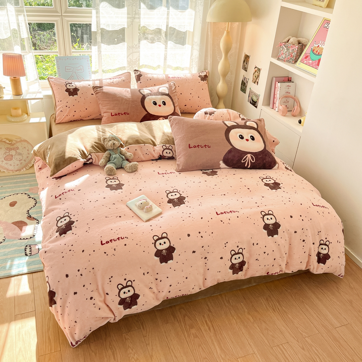 91家纺网 家纺一手货源 找家纺 （总）如一 2025新款高克重卡通印花牛奶绒四件套第三批