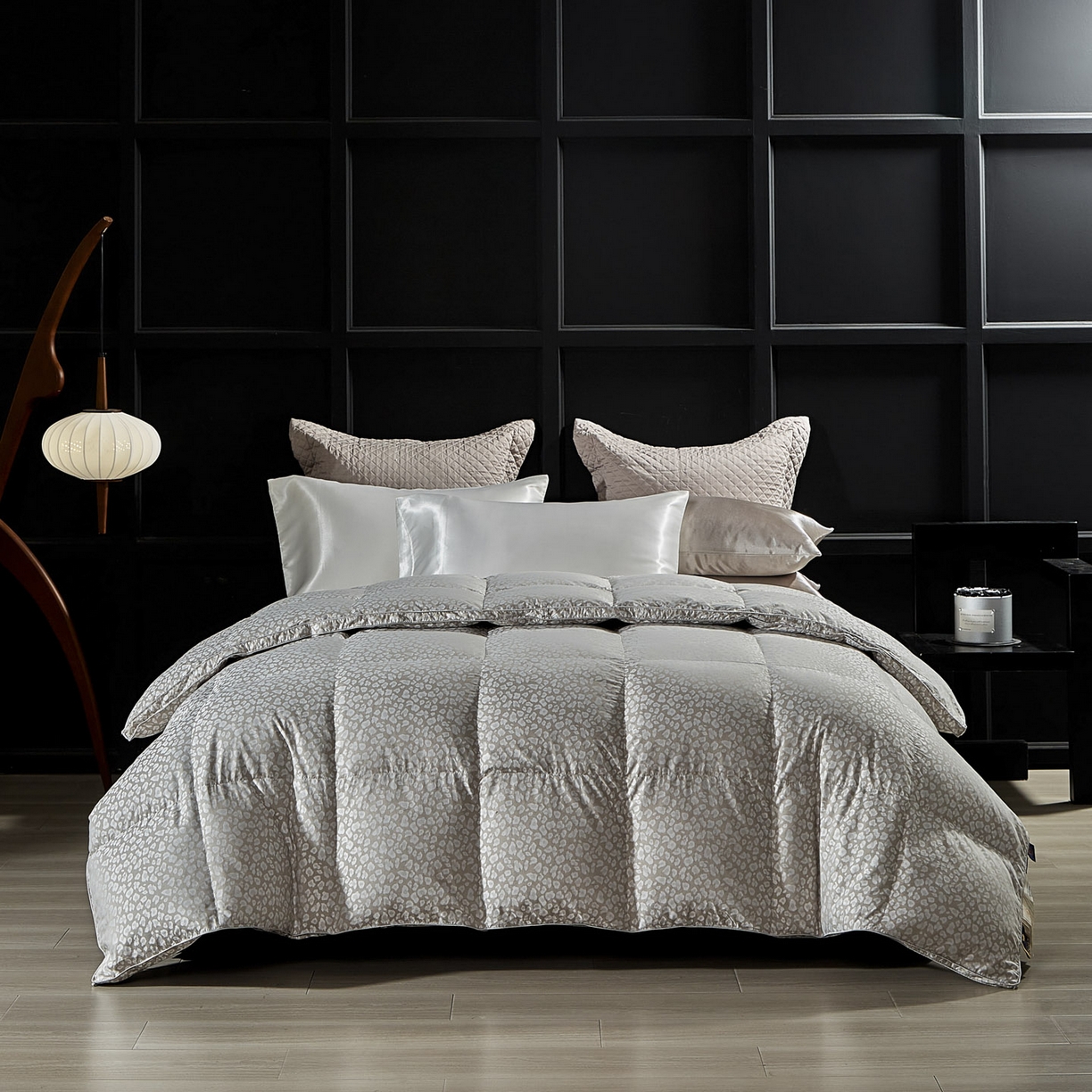 暖羽屋羽绒馆 2025新款400T95白鹅绒被芯 羽绒被双层加厚 静音鹅绒被芯 婚庆羽绒被子 Q魅惑 灰