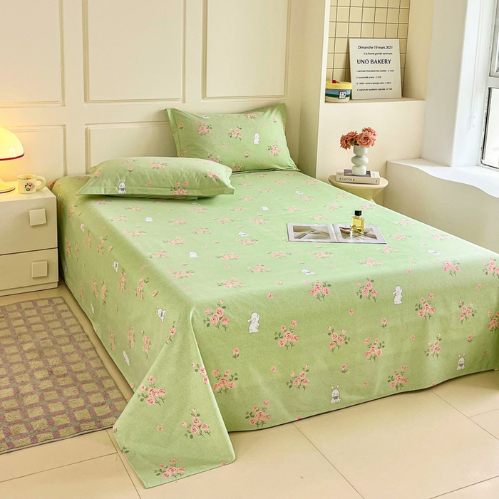 91家纺网 家纺一手货源 找家纺 小叮当家纺仓储工厂店 2025新款（买家秀 不断货）A类全棉纯棉磨毛四件套 玫瑰花园