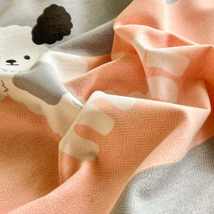 91家纺网 家纺一手货源 找家纺 小叮当家纺仓储工厂店 2025新款（买家秀 不断货）A类全棉纯棉磨毛四件套 迷你狗