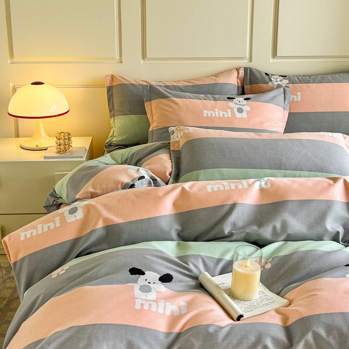 91家纺网 家纺一手货源 找家纺 小叮当家纺仓储工厂店 2025新款（买家秀 不断货）A类全棉纯棉磨毛四件套 迷你狗