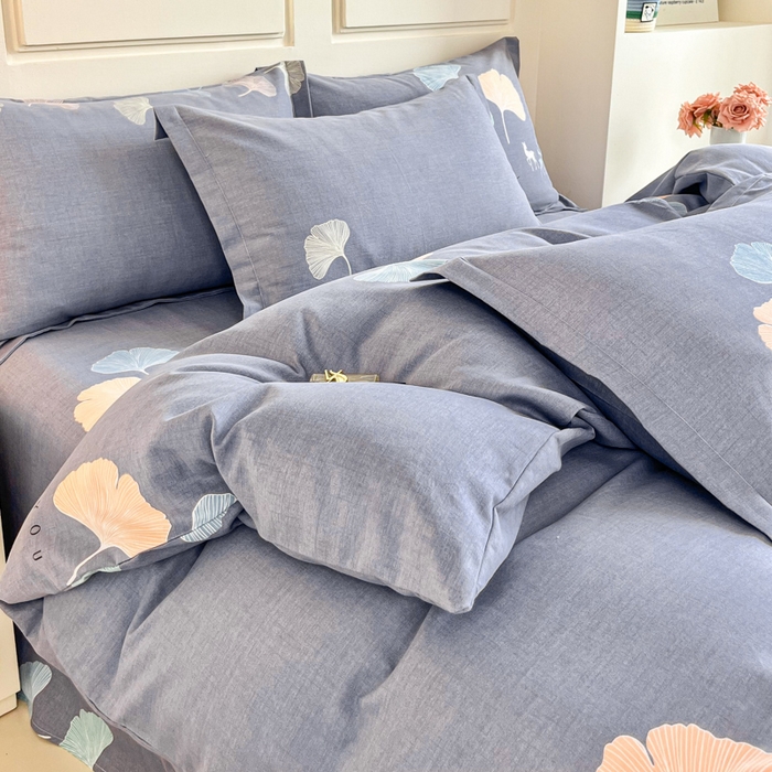 91家纺网 家纺一手货源 找家纺 小叮当家纺仓储工厂店 2025新款（买家秀 不断货）A类全棉纯棉磨毛四件套 七彩银杏