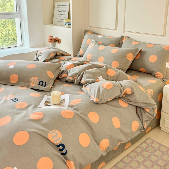 91家纺网 家纺一手货源 找家纺 小叮当家纺仓储工厂店 2025新款（买家秀 不断货）A类全棉纯棉磨毛四件套 圈圈圆圆