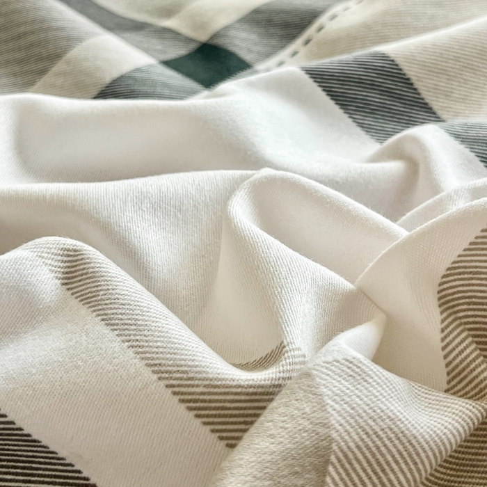 91家纺网 家纺一手货源 找家纺 小叮当家纺仓储工厂店 2025新款（买家秀 不断货）A类全棉纯棉磨毛四件套 线条格