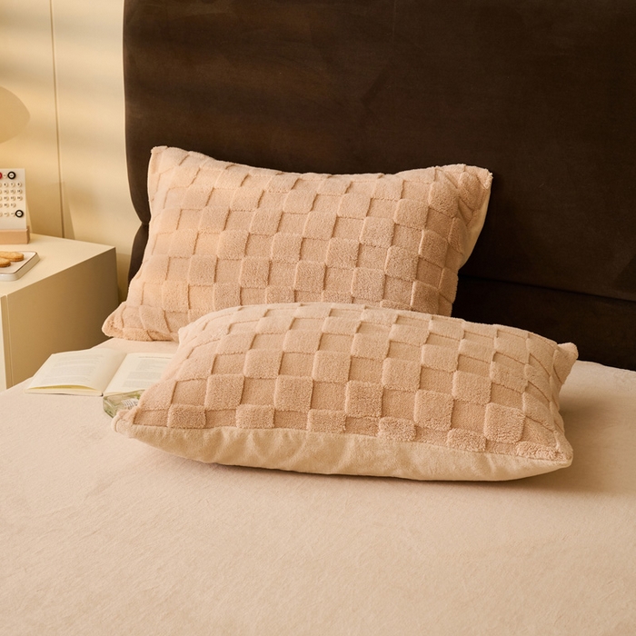 91家纺网 家纺一手货源 找家纺 晨曦家纺 2025新款加厚230克塔芙绒牛奶绒四件套-初暖系列 初暖-奶咖