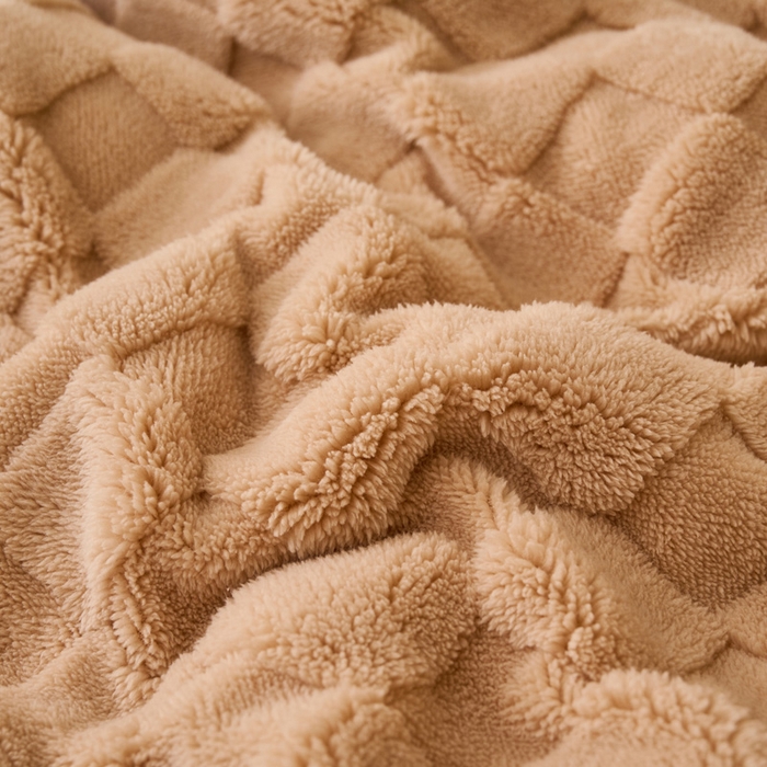 91家纺网 家纺一手货源 找家纺 晨曦家纺 2025新款加厚230克塔芙绒牛奶绒四件套-初暖系列 初暖-奶咖