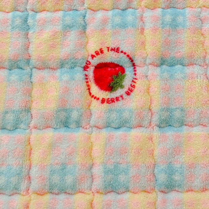 91家纺网 家纺一手货源 找家纺 澜妃 2025新款高克重牛奶绒可爱系床褥床护垫CHD CHD-草莓软心