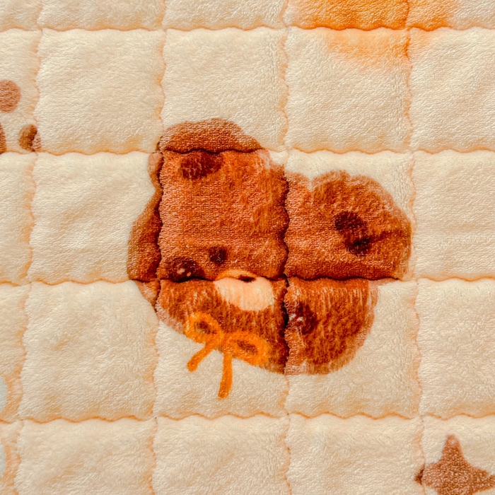 91家纺网 家纺一手货源 找家纺 澜妃 2025新款高克重牛奶绒可爱系床褥床护垫CHD CHD-巧克力熊