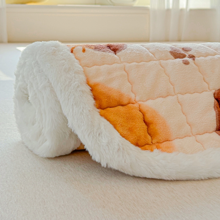 91家纺网 家纺一手货源 找家纺 澜妃 2025新款高克重牛奶绒可爱系床褥床护垫CHD CHD-巧克力熊