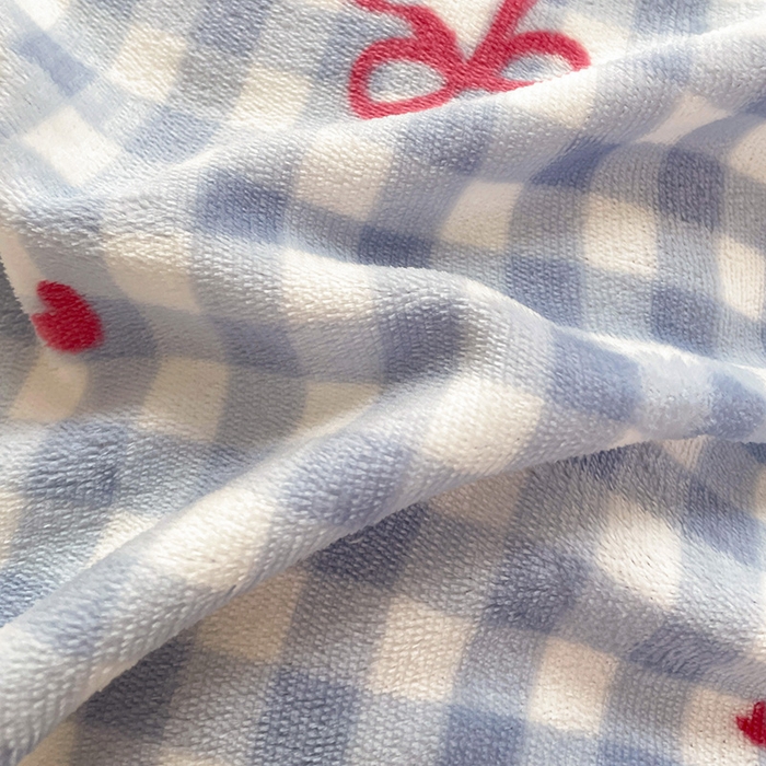 91家纺网 家纺一手货源 找家纺 暖芯优选 2025新款小清新加厚高克重牛奶绒四件套直播热款电商热款 温柔-蓝