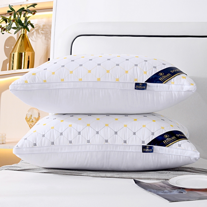 91家纺网 家纺一手货源 找家纺 （总）小叮当家纺仓储工厂店 2025新款磨毛羽丝绒枕头枕芯--满天星