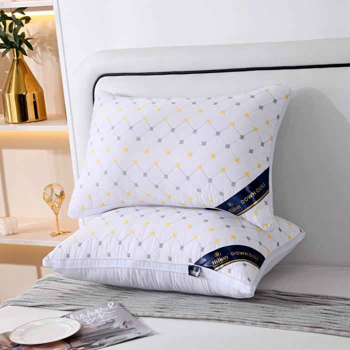 91家纺网 家纺一手货源 找家纺 （总）小叮当家纺仓储工厂店 2025新款磨毛羽丝绒枕头枕芯--满天星