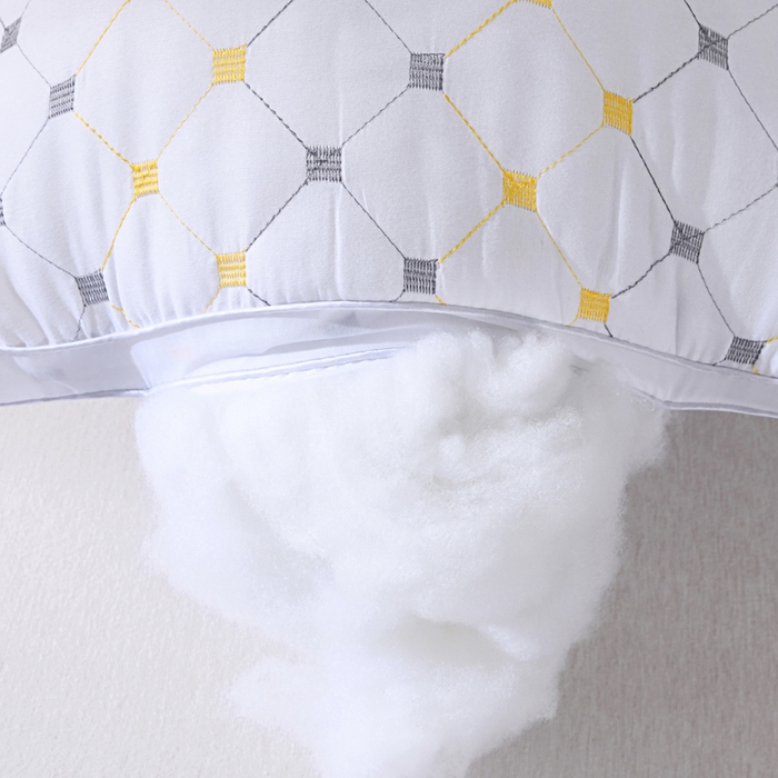 91家纺网 家纺一手货源 找家纺 小叮当家纺仓储工厂店 2025新款磨毛羽丝绒枕头枕芯--满天星 立体白