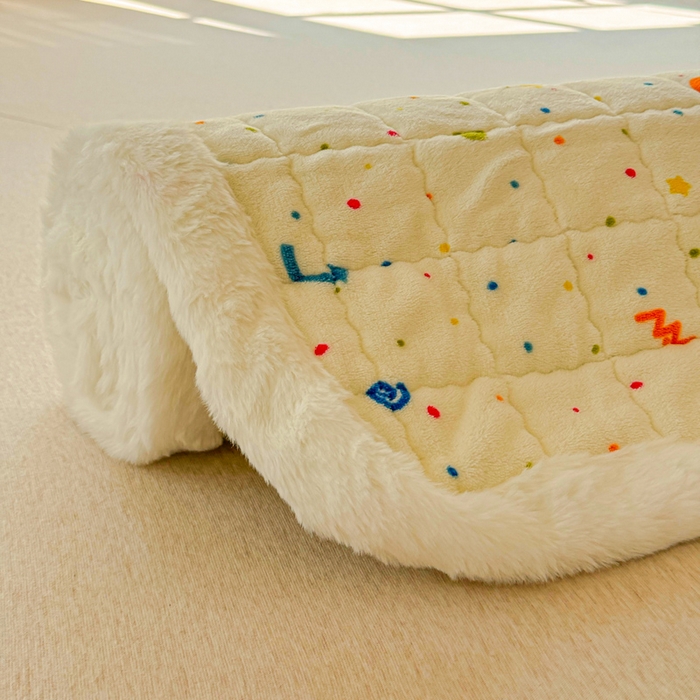 91家纺网 家纺一手货源 找家纺 澜妃 2025新款高克重牛奶绒可爱系床褥床护垫CHD CHD-芝士酪