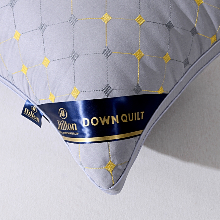 91家纺网 家纺一手货源 找家纺 小叮当家纺仓储工厂店 2025新款磨毛羽丝绒枕头枕芯--满天星 立体灰