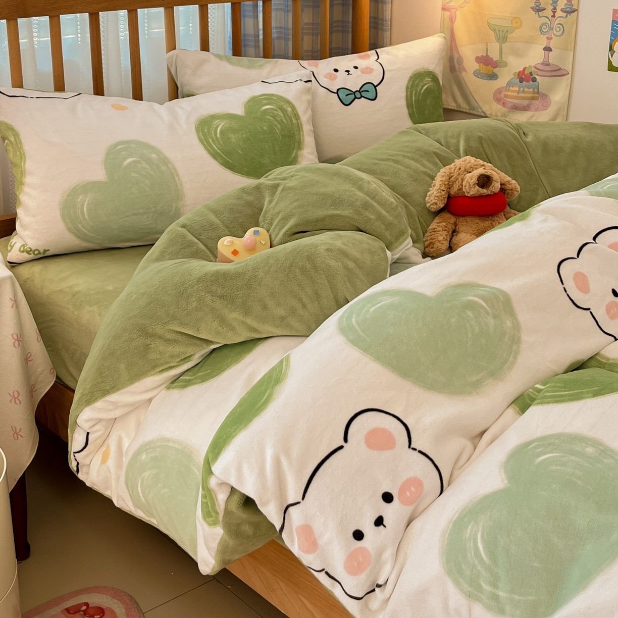 91家纺网 家纺一手货源 找家纺 （总）小叮当家纺仓储工厂店 2025新款牛奶绒印花四件套