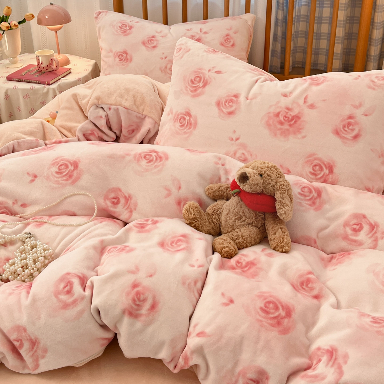 91家纺网 家纺一手货源 找家纺 小叮当家纺仓储工厂店 2025新款牛奶绒印花四件套 里巷