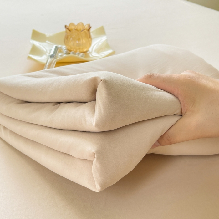 91家纺网 家纺一手货源 找家纺 澜妃 2025新款糯叽叽床单单品床单床单单件-纯色云朵系列 云朵-奶咖