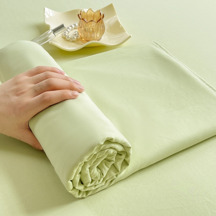 91家纺网 家纺一手货源 找家纺 澜妃 2025新款糯叽叽床单单品床单床单单件-纯色云朵系列 云朵-山川绿