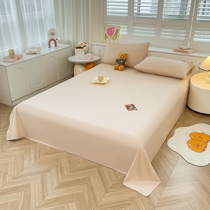 91家纺网 家纺一手货源 找家纺 澜妃 2025新款糯叽叽床单单品床单床单单件-纯色云朵系列 云朵-奶咖