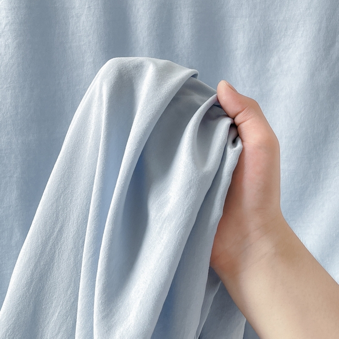 91家纺网 家纺一手货源 找家纺 澜妃 2025新款糯叽叽床单单品床单床单单件-纯色云朵系列 云朵-月蓝