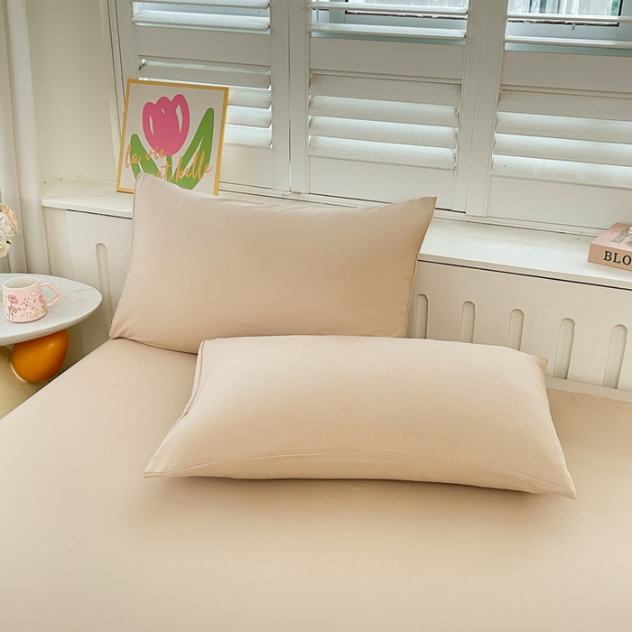 91家纺网 家纺一手货源 找家纺 澜妃 2025新款糯叽叽床单单品床单床单单件-纯色云朵系列 云朵-奶咖