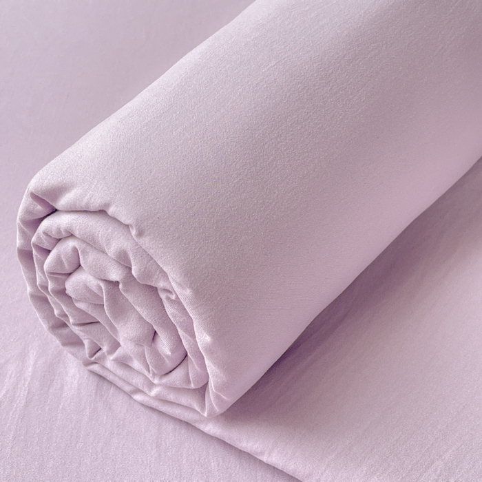 91家纺网 家纺一手货源 找家纺 澜妃 2025新款糯叽叽床单单品床单床单单件-纯色云朵系列 云朵-丁香紫
