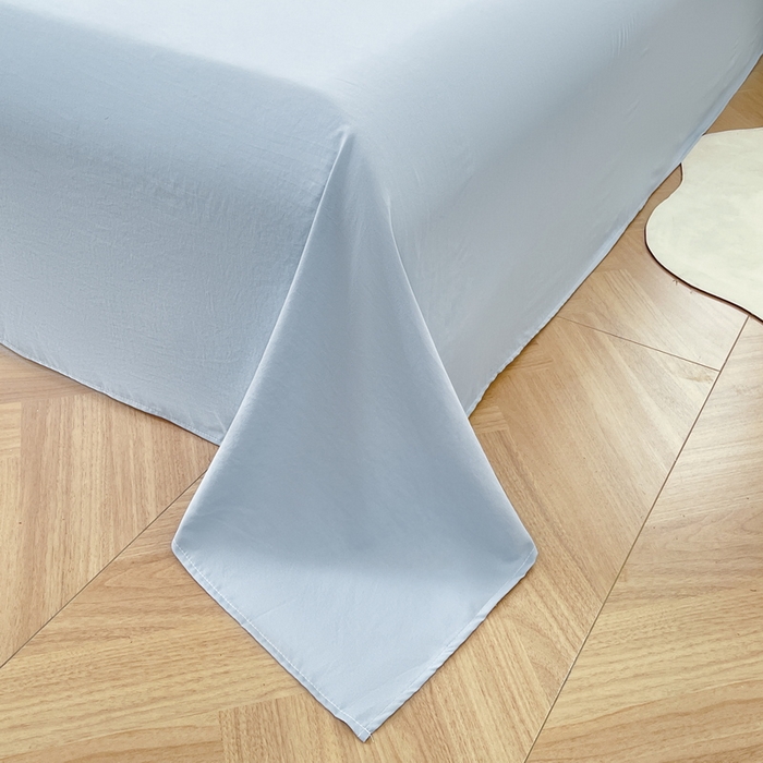 91家纺网 家纺一手货源 找家纺 澜妃 2025新款糯叽叽床单单品床单床单单件-纯色云朵系列 云朵-月蓝