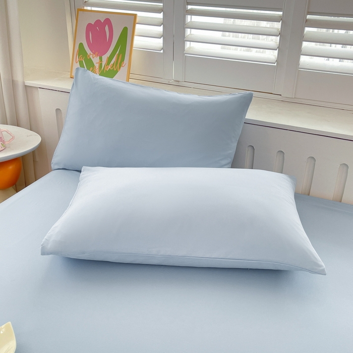 91家纺网 家纺一手货源 找家纺 澜妃 2025新款糯叽叽床单单品床单床单单件-纯色云朵系列 云朵-月蓝