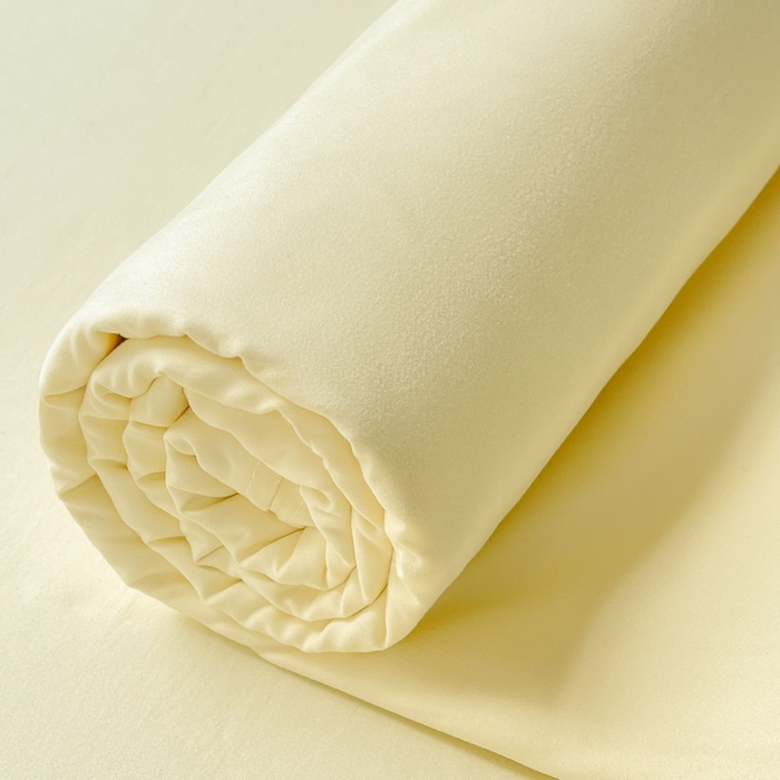 91家纺网 家纺一手货源 找家纺 澜妃 2025新款糯叽叽床单单品床单床单单件-纯色云朵系列 云朵-奶黄