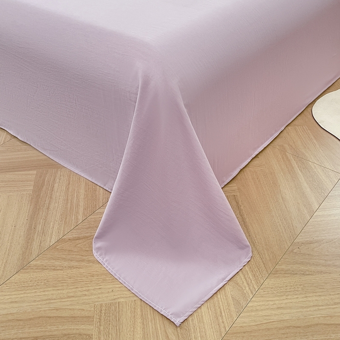 91家纺网 家纺一手货源 找家纺 澜妃 2025新款糯叽叽床单单品床单床单单件-纯色云朵系列 云朵-丁香紫