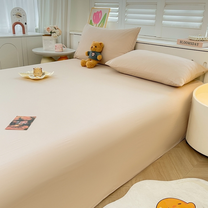 91家纺网 家纺一手货源 找家纺 澜妃 2025新款糯叽叽床单单品床单床单单件-纯色云朵系列 云朵-奶咖