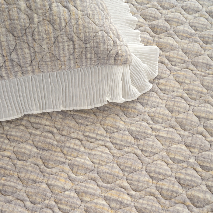 91家纺网 家纺一手货源 找家纺 冬然 2024新款牛奶绒床盖榻榻米床盖炕盖 肌理纹·灰