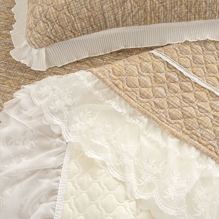 91家纺网 家纺一手货源 找家纺 冬然 2024新款牛奶绒床盖榻榻米床盖炕盖 肌理纹·咖