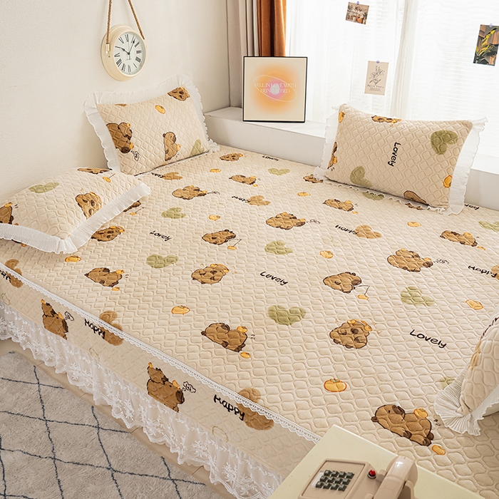 91家纺网 家纺一手货源 找家纺 冬然 2024新款牛奶绒床盖榻榻米床盖炕盖 卡皮巴拉