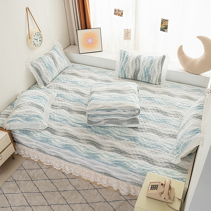 91家纺网 家纺一手货源 找家纺 冬然 2024新款牛奶绒床盖榻榻米床盖炕盖 可可西里