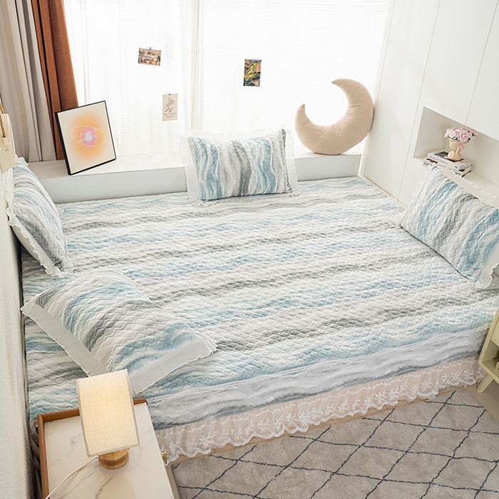 91家纺网 家纺一手货源 找家纺 冬然 2024新款牛奶绒床盖榻榻米床盖炕盖 可可西里