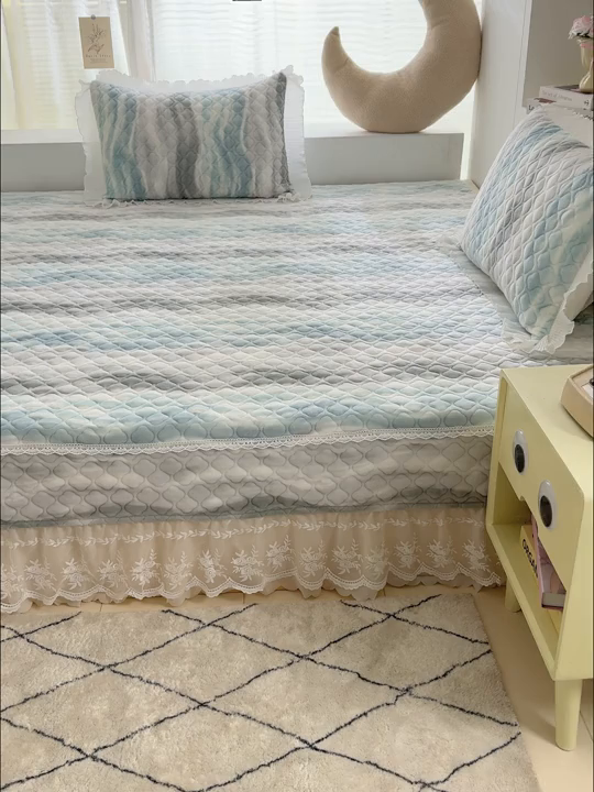 91家纺网 家纺一手货源 找家纺 冬然 2024新款牛奶绒床盖榻榻米床盖炕盖 可可西里