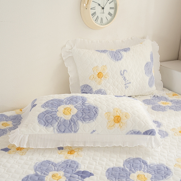 91家纺网 家纺一手货源 找家纺 冬然 2024新款牛奶绒床盖榻榻米床盖炕盖 楼兰花海