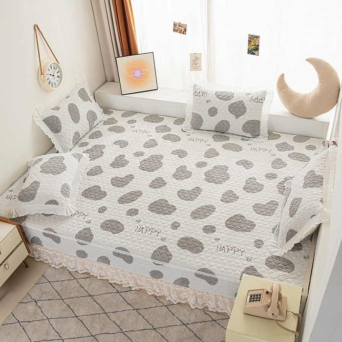 91家纺网 家纺一手货源 找家纺 冬然 2024新款牛奶绒床盖榻榻米床盖炕盖 奶油布丁