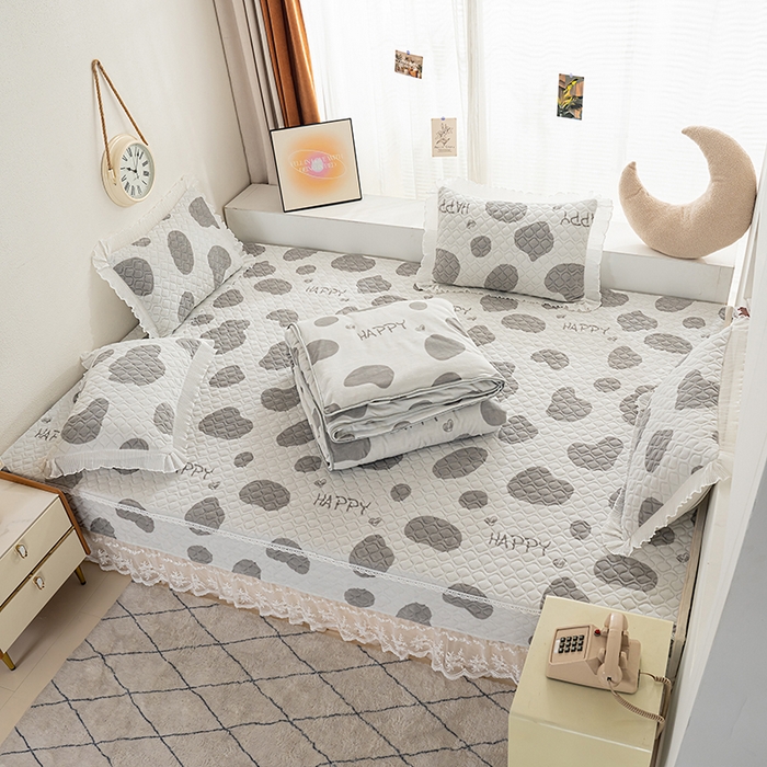 91家纺网 家纺一手货源 找家纺 冬然 2024新款牛奶绒床盖榻榻米床盖炕盖 奶油布丁