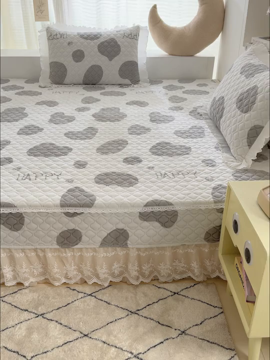 91家纺网 家纺一手货源 找家纺 冬然 2024新款牛奶绒床盖榻榻米床盖炕盖 奶油布丁